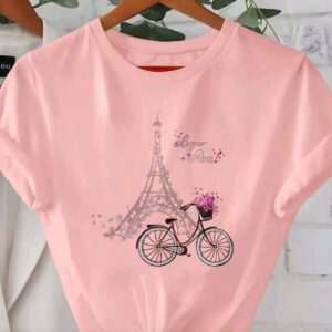 JB pink eiffel tower tshirt