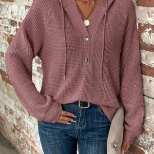 JB dusty pink knit hoodie xl